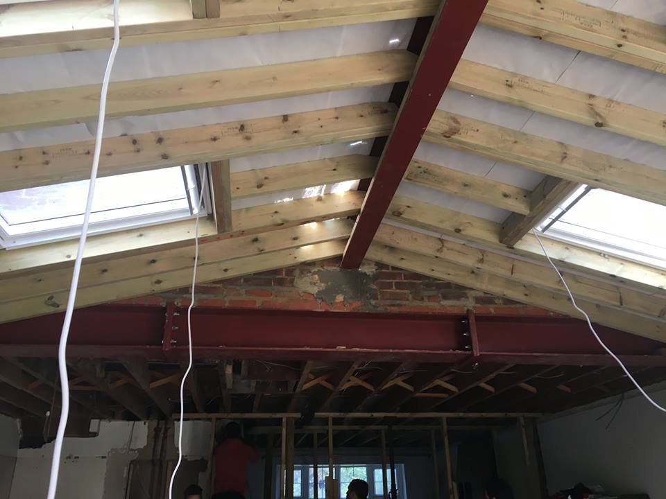 Extension steel support. Roof truss. Also ceiling support inside the house. RP STEEL CONSTRUCTION